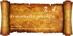 Kratochvill Adrián névjegykártya